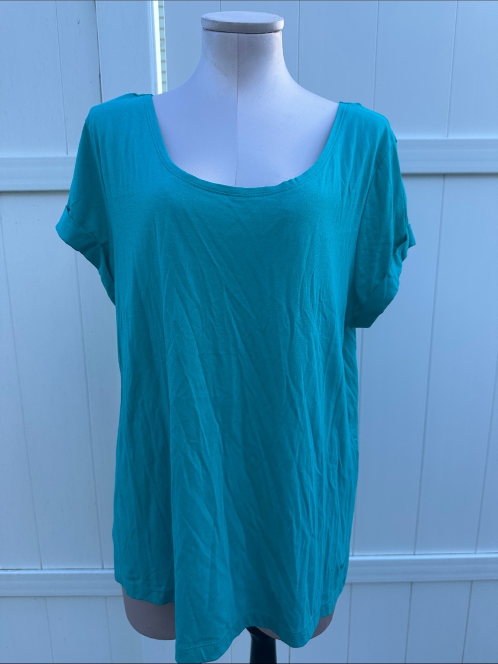 Women’s Teal Scoop Neck Short Sleeve Top size M/L new with tags